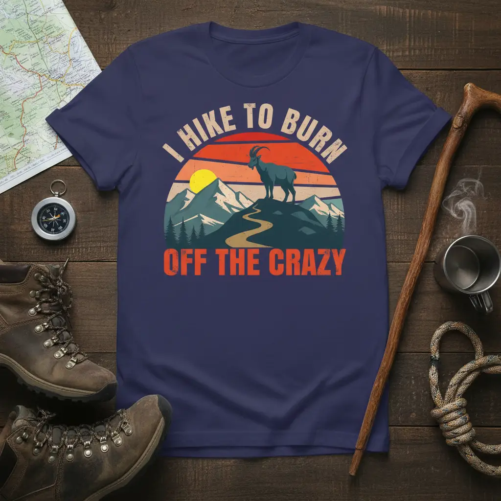 I Hike to Burn Off the Crazy Hiking T-Shirt