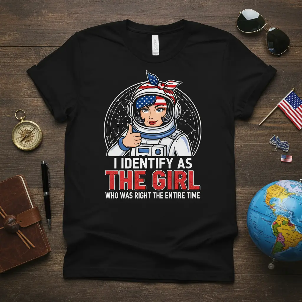 I Identify As the Girl Who Was Right the Entire Time Astronaut T-Shirt