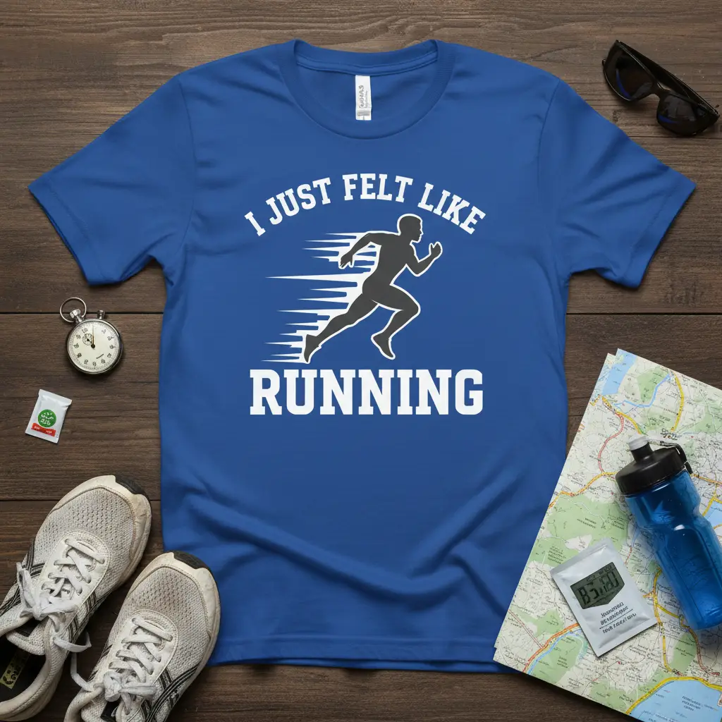 I Just Felt Like Running T-Shirt for Runners & Athletes