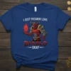 I Just Freakin Love Diablo Okay t-shirt with a demon character holding a gem