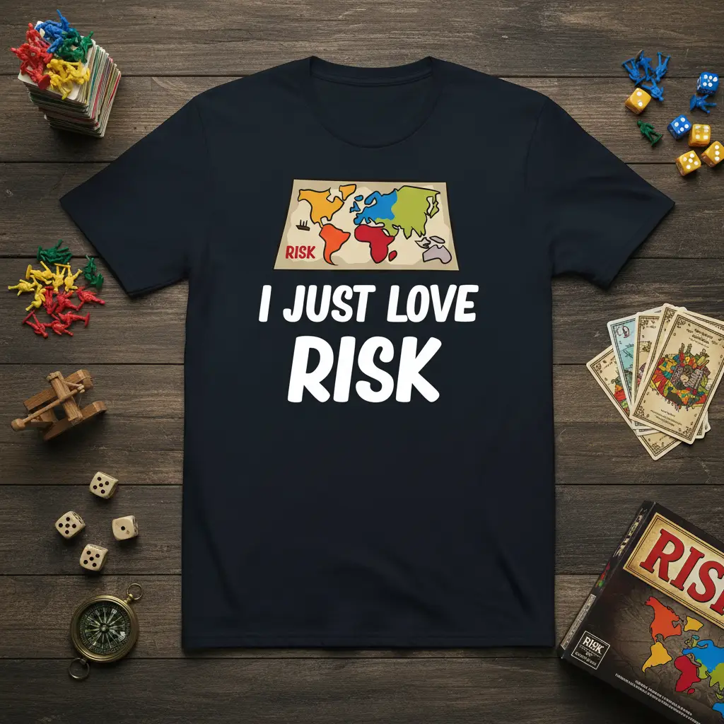 I Just Love Risk Board Game T-Shirt for Gamers