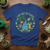 I Just Wet My Plants funny gardening t-shirt design featuring plants and overalls