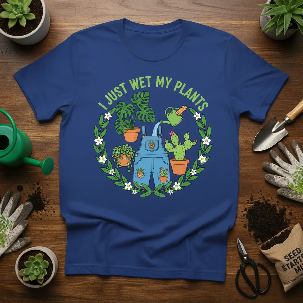 I Just Wet My Plants Gardening T-Shirt Funny Plant Lover Gift