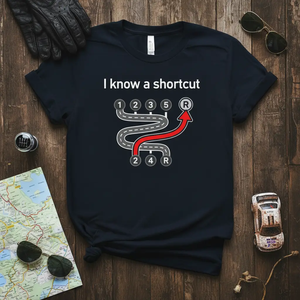 I Know a Shortcut Manual Transmission Car Lover T-Shirt