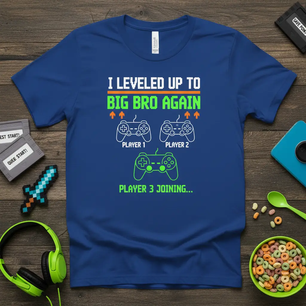 I Leveled Up to Big Bro Again Player 3 Joining T-Shirt
