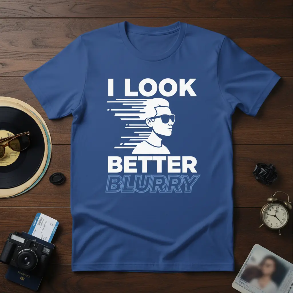 I Look Better Blurry Funny Quote T-Shirt Sarcastic Statement