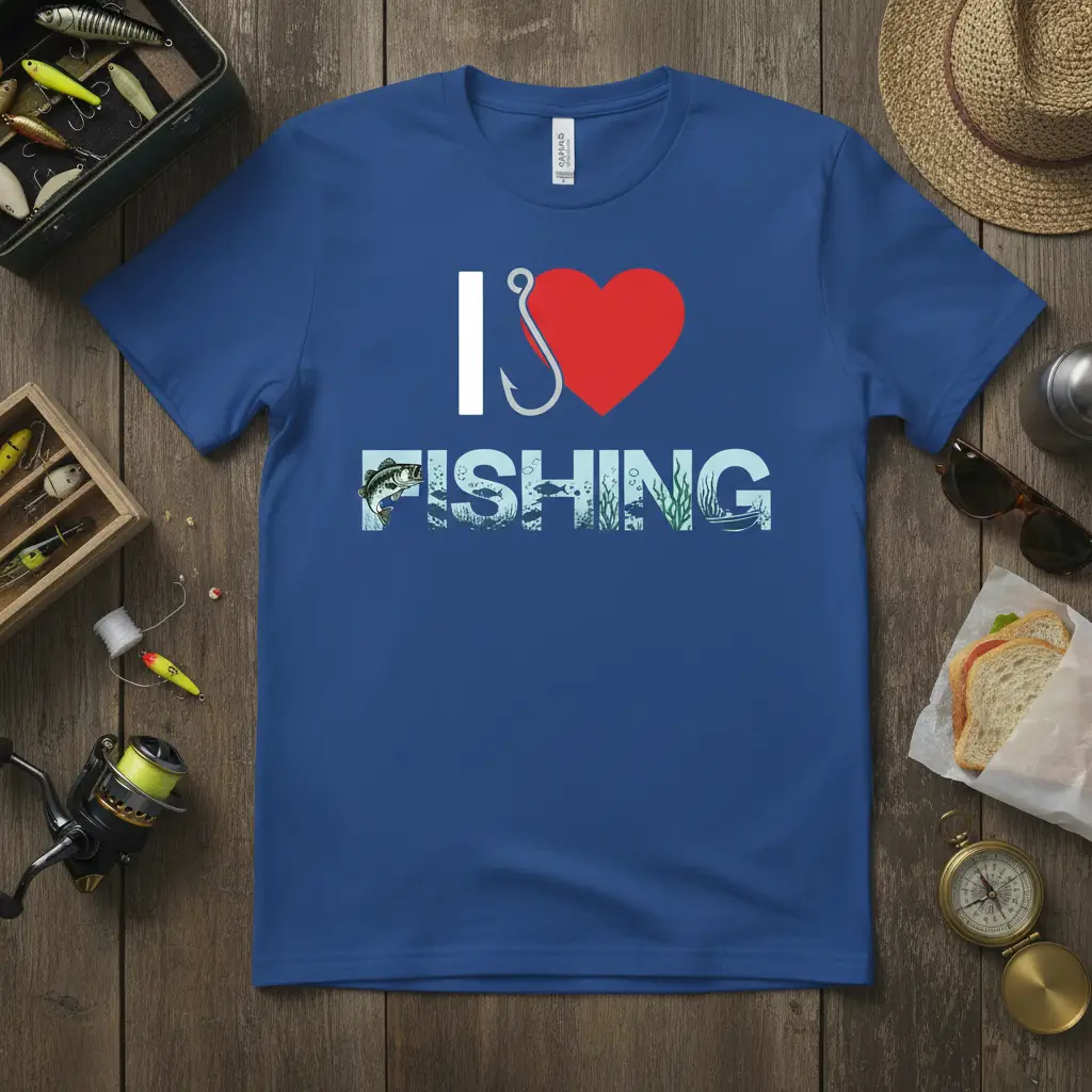 I Love Fishing T-Shirt Perfect Gift for Anglers