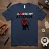 I Love My Attitude t-shirt design with a black lion wearing a crown and red mane, bold text above