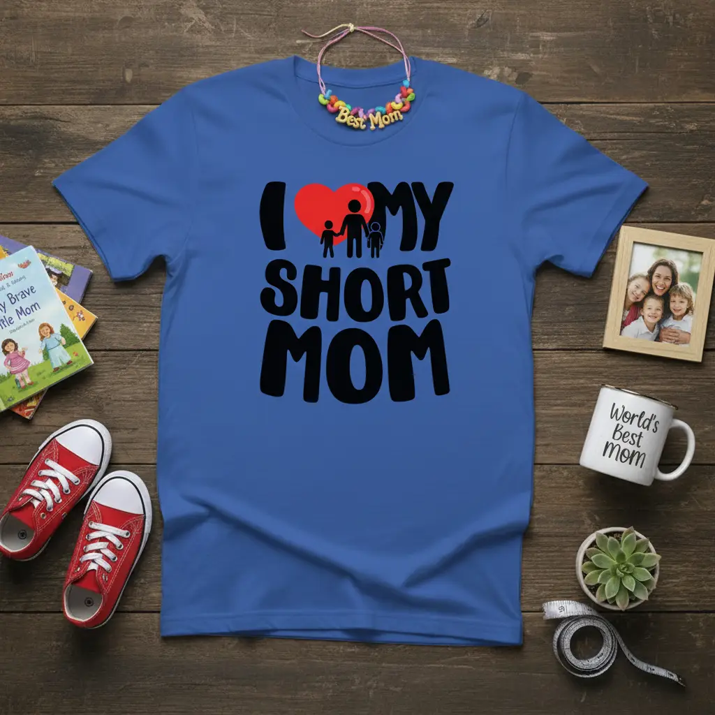 I Love My Short Mom T-Shirt Funny Mother’s Day Gift