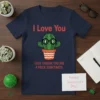 I Love You EVEN THOUGH YOU ARE A PRICK SOMETIMES! funny cactus t-shirt design with glasses and red text