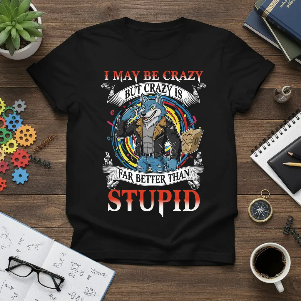 I May Be Crazy but Crazy Is Far Better Than Stupid T-Shirt