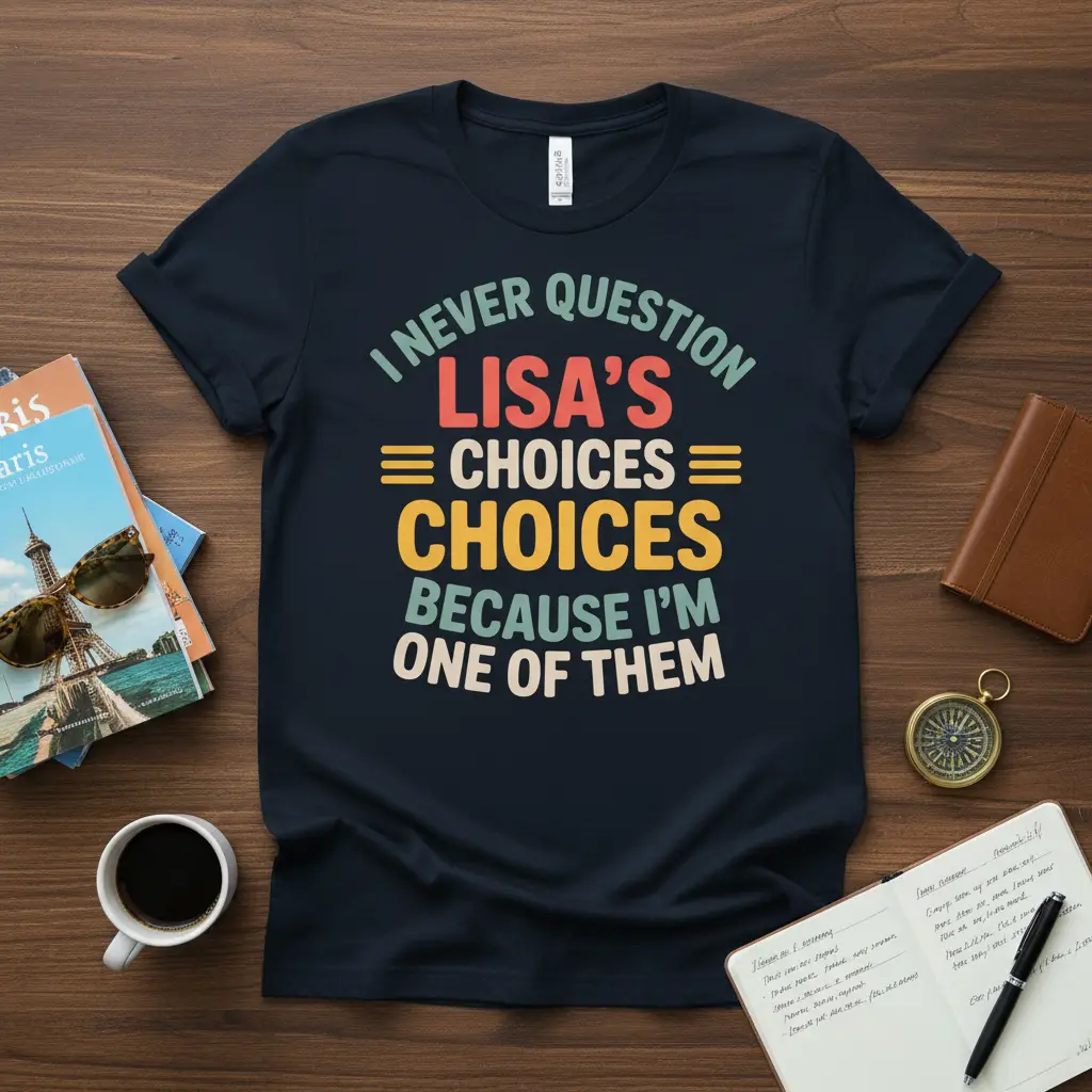I Never Question Lisa’s Choices T-Shirt Funny Name Gift