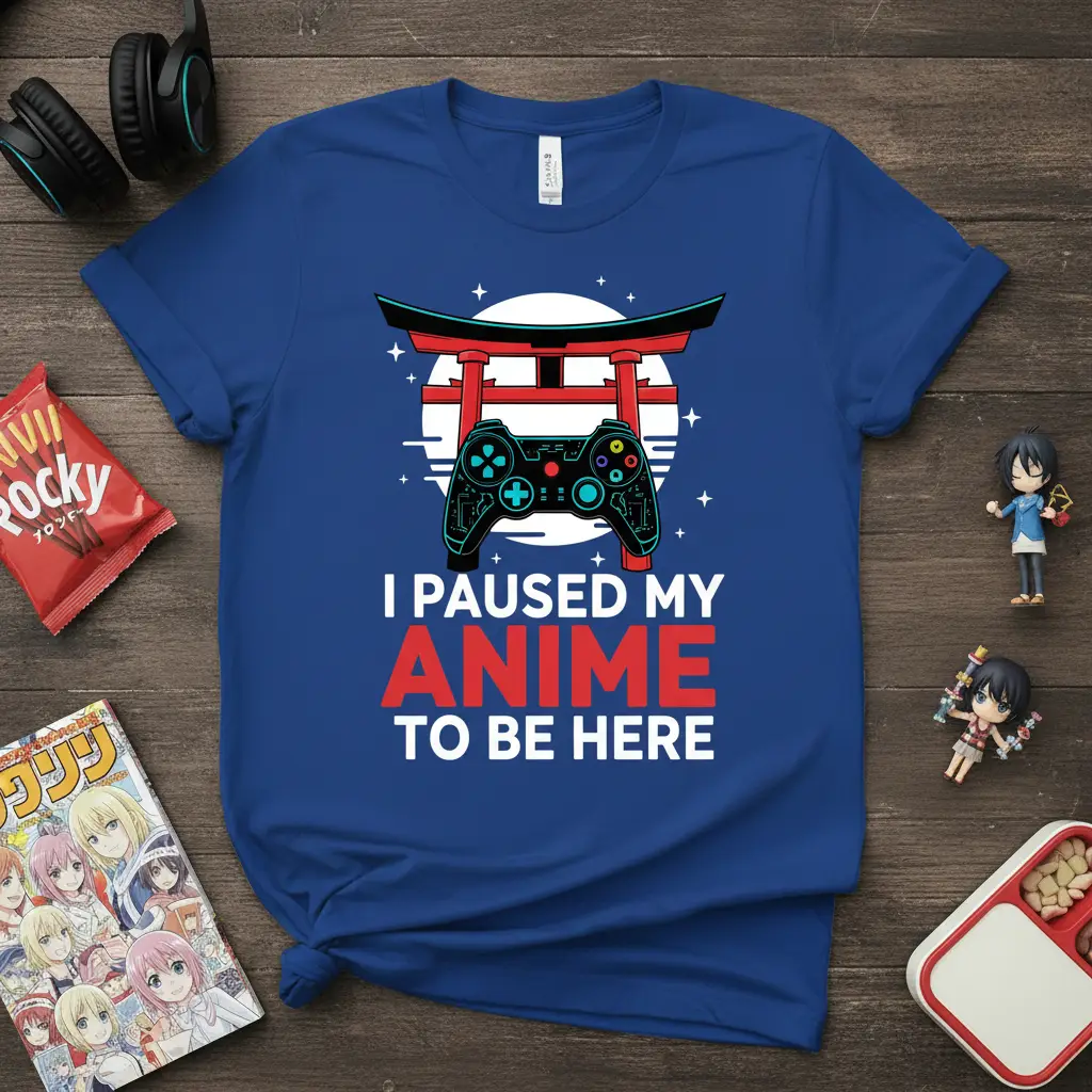 I Paused My Anime to Be Here Gamer T-Shirt Gift