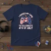 I Paused My Game To Celebrate 4th Of July T-Shirt featuring a gamepad with American flag design and fireworks
