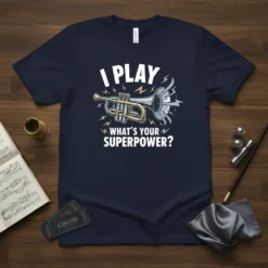 I PLAY WHAT'S YOUR SUPERPOWER? detailed graphic design printed on comfortable cotton t-shirt
