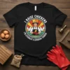 T-shirt with "I Raise Chickens I'm Literally A Chicken Tender" text and farmer graphic holding a chick