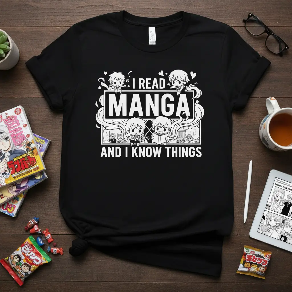 I Read Manga and I Know Things Quote T-Shirt for Fans