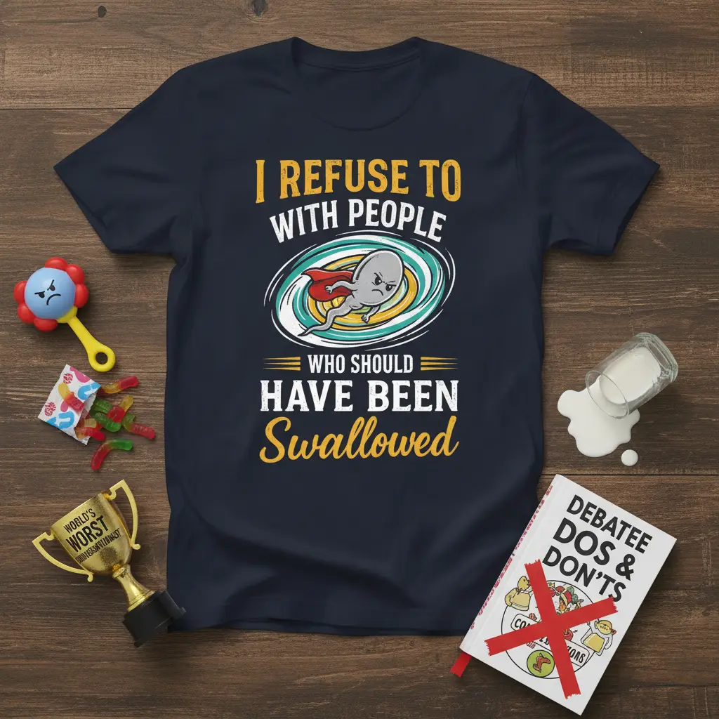 I Refuse to With People Swallowed Funny T-Shirt Gift