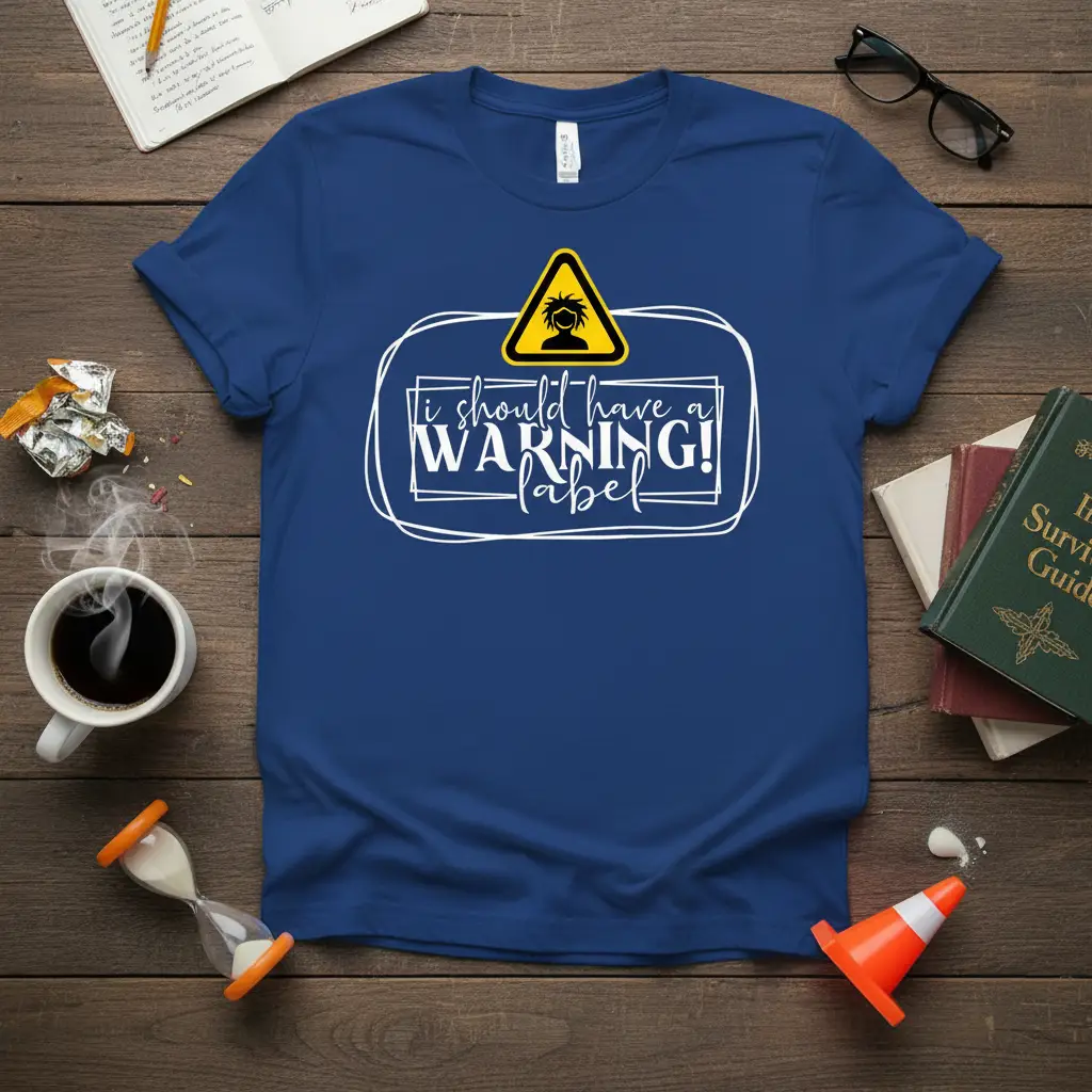 I Should Have a Warning! Label Funny Quote T-Shirt