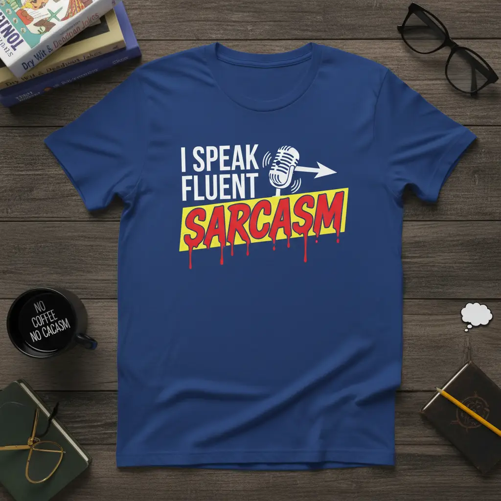 I Speak Fluent Sarcasm T-Shirt Funny Witty Quote Gift
