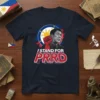I Stand For PRRD T-Shirt featuring a portrait of a leader and the Philippine flag elements