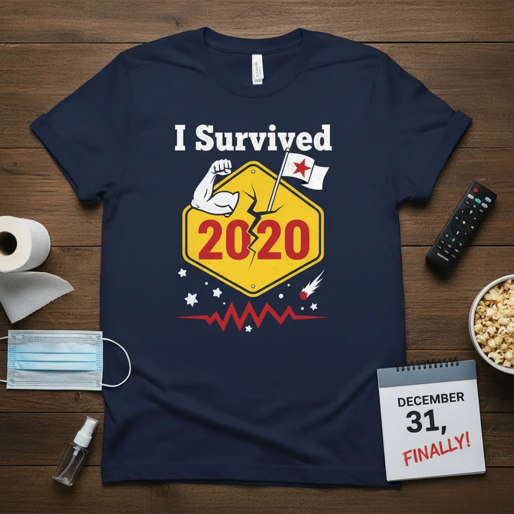 I Survived 2020 T-Shirt Funny Pandemic Survivor Gift