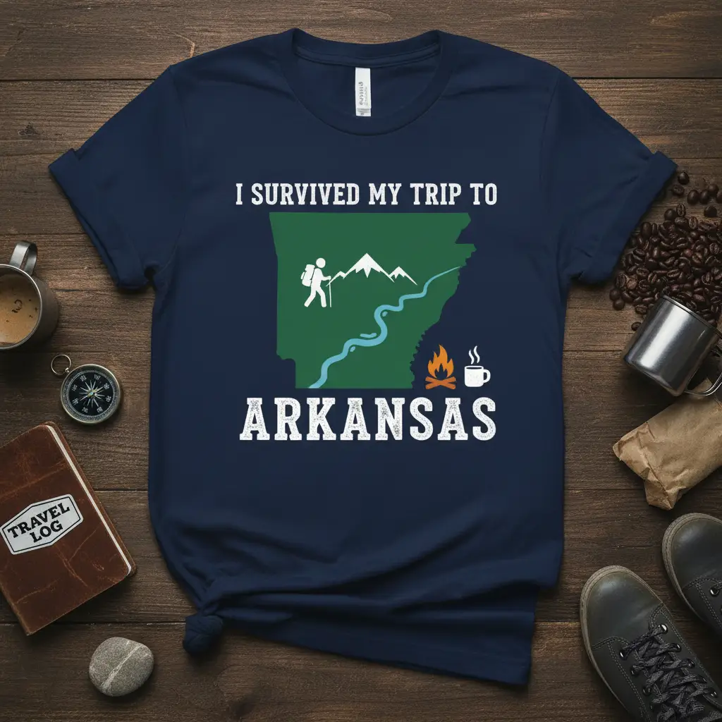 I Survived My Trip to Arkansas Hiking Adventure T-Shirt