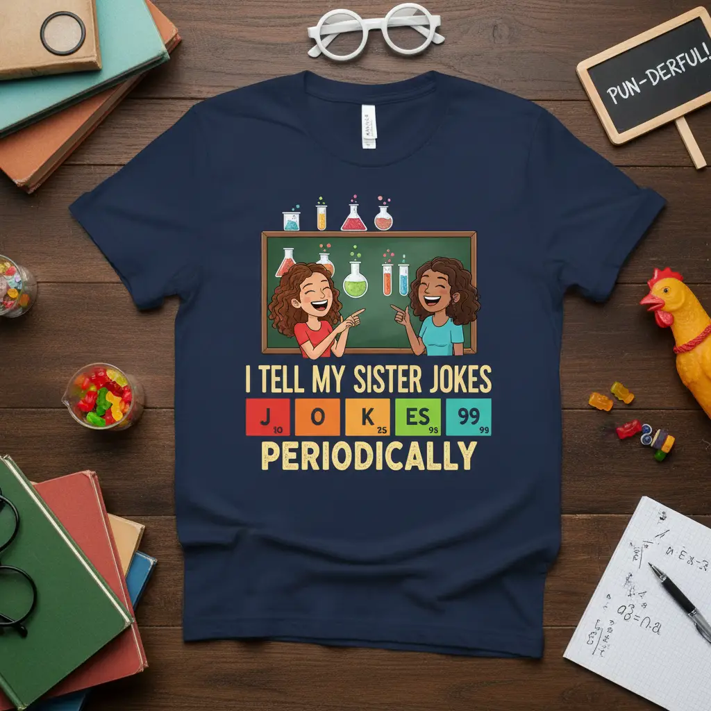 I Tell My Sister Jokes Periodically Science T-Shirt