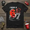 I Was 6 Now I'm 7 birthday t-shirt with race car graphic and checkered flags