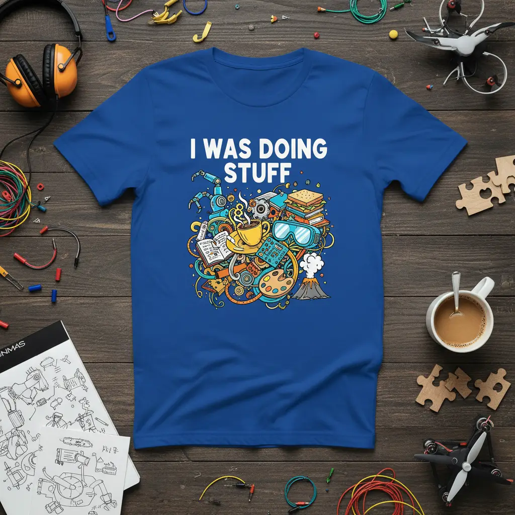 I Was Doing Stuff T-Shirt | Funny Creative Hobby Gift