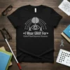 I Wear GRAY For Cortical Visual Impiriment Awareness T-Shirt with brain and eye graphic