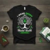 I Wear Green Mental Health Awareness stylish graphic design printed on comfortable cotton t-shirt