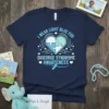 T-shirt with "I Wear Light Blue For DiGeorge Syndrome Awareness" text and heart puzzle graphic, featuring a light blue awareness