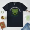 T-shirt with "I Wear Lime Green For My Aunt Lymphoma Awareness" text and a green tree graphic with hearts