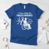 I Wear White For Paralysis Awareness T-Shirt with wheelchair graphic and heartbeat line