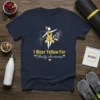 I Wear Yellow For Obesity Awareness T-Shirt with yellow ribbon and dancing figure graphic