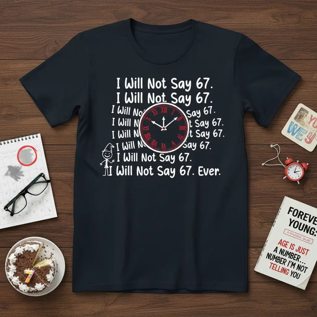 I Will Not Say 67 Ever Funny 67th Birthday T-Shirt