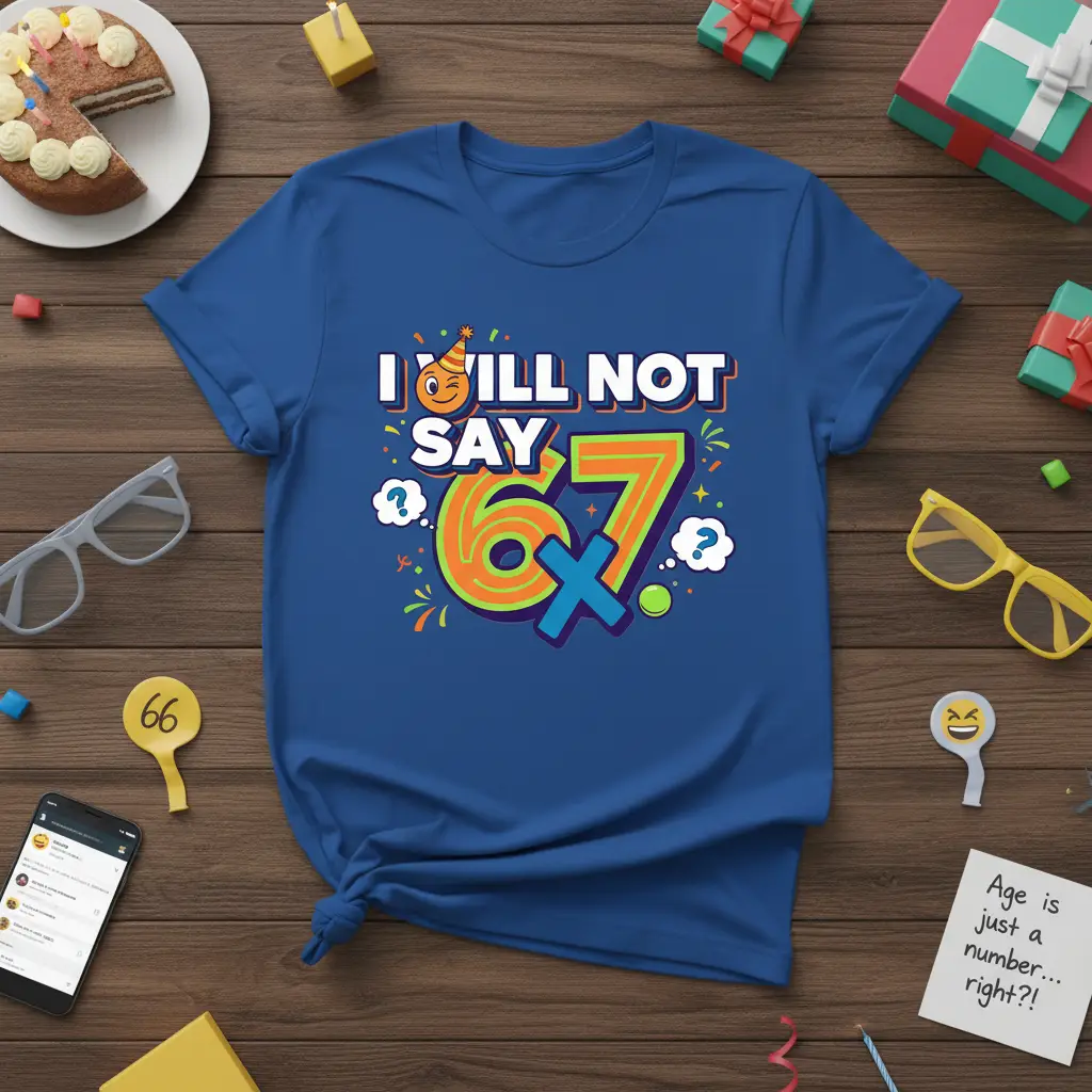 I Will Not Say 67x Birthday T-Shirt Funny Age Gift