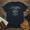 Dark t-shirt with "I Wish I Knew How To Quit You" text and Brokeback Mountain graphic featuring a heart-shaped rope