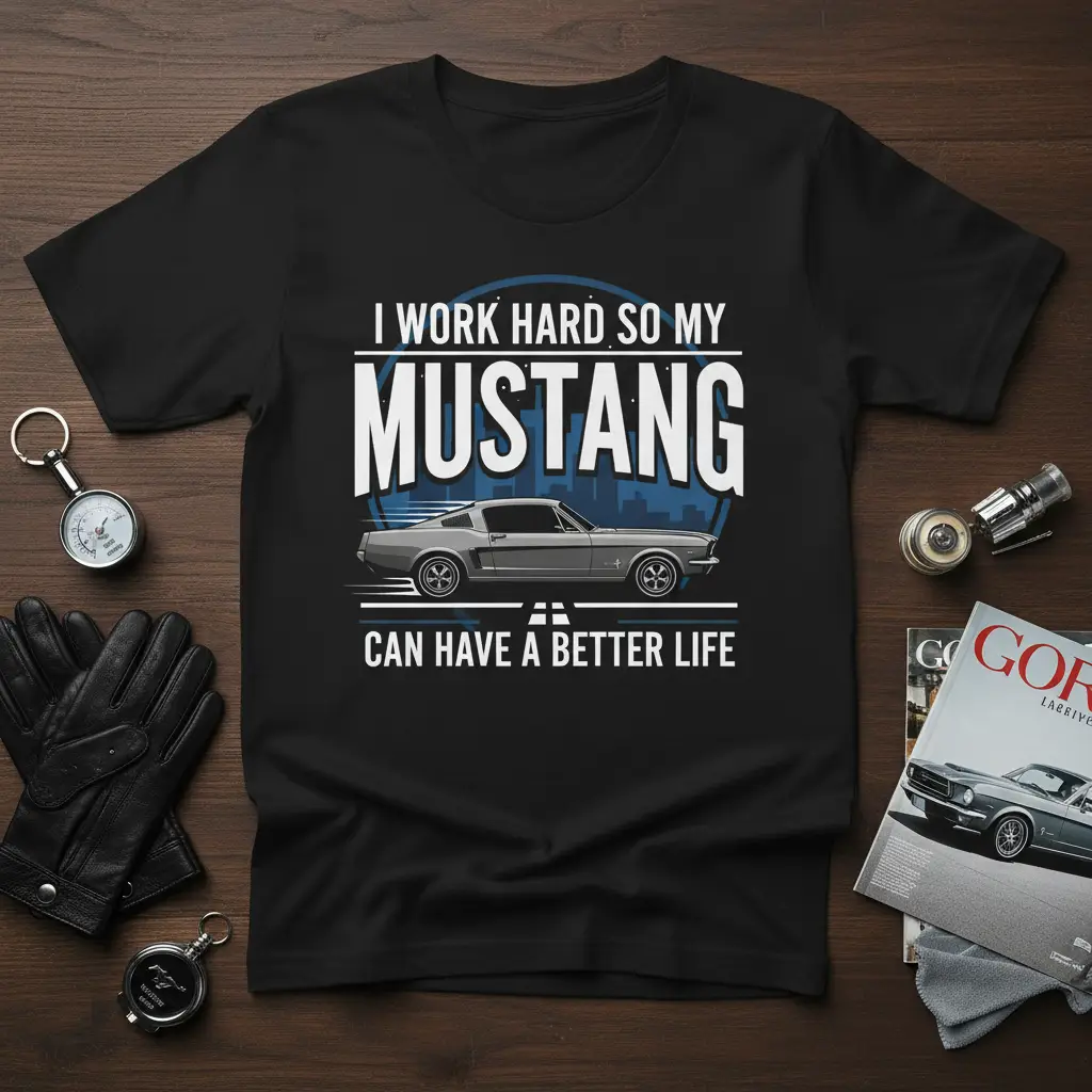 I Work Hard So My Mustang Can Have a Better Life T-Shirt