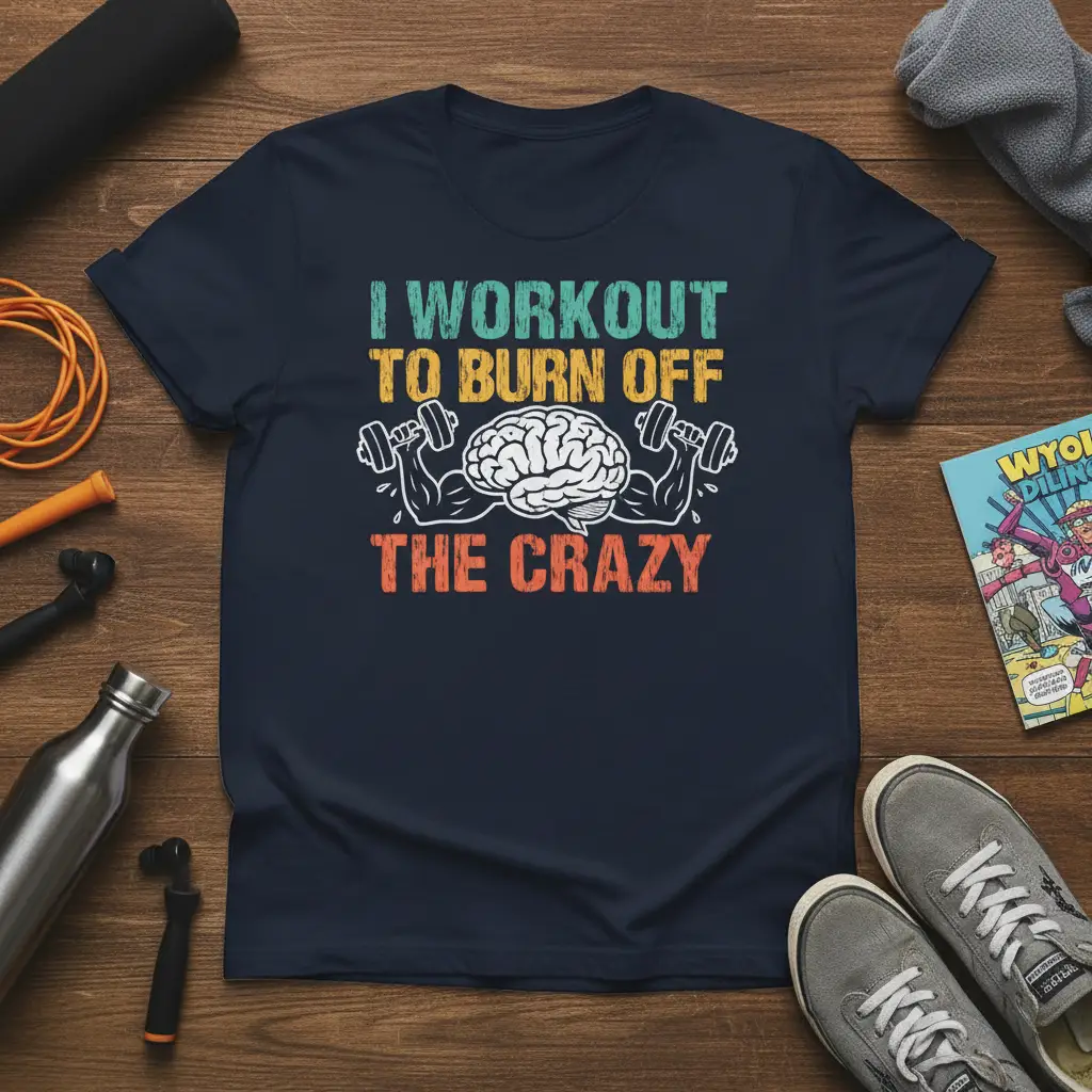 I Workout to Burn Off the Crazy Funny Gym T-Shirt