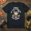 I would lose weight but like losing funny quote t-shirt with a cartoon man holding a trophy and donut, barbell