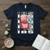 IBS Warrior t-shirt design featuring a stylized human torso and intestines, with the text "IBS Warrior" on a shield graphic