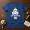 Icing On The Cake t-shirt featuring a layered cake graphic and white text