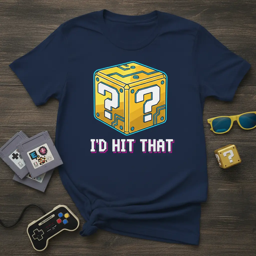 I’d Hit That Gamer T-Shirt Retro Video Game Lover Gift