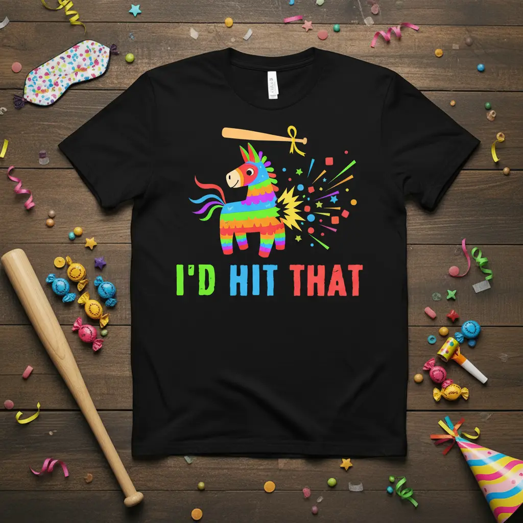 I’d Hit That Piñata T-Shirt Fun Party Fiesta Gift