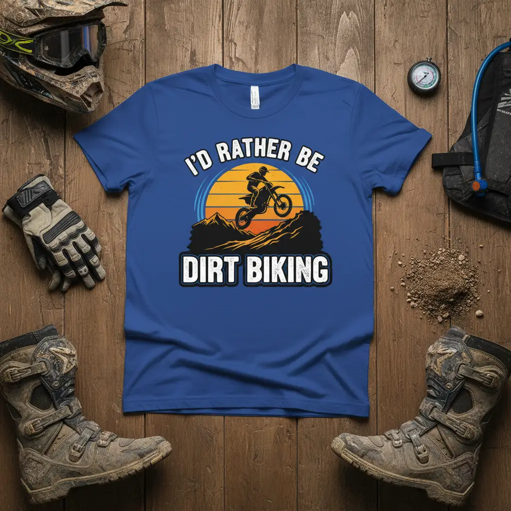 I’d Rather Be Dirt Biking T-Shirt Motocross Lover Gift