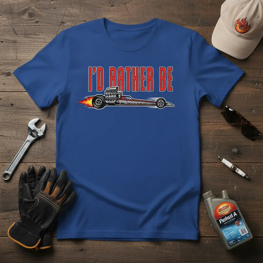 I’d Rather Be Drag Racing T-Shirt Speed Lover Gift