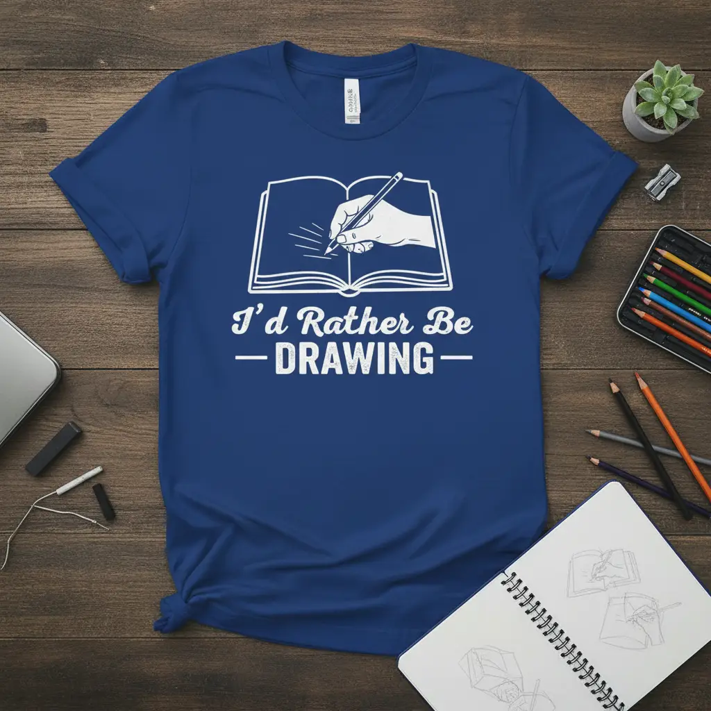 I’d Rather Be Drawing T-Shirt for Artists & Creatives