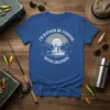T-shirt with "I'd Rather Be Fishing With Grandpa" text, featuring a graphic of a man and child fishing from a
